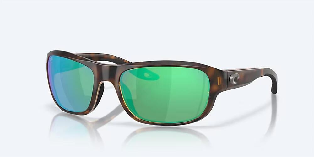 NEW COSTA DEL MAR unisex clipperton rectangular sunglasses in tortoise green mir